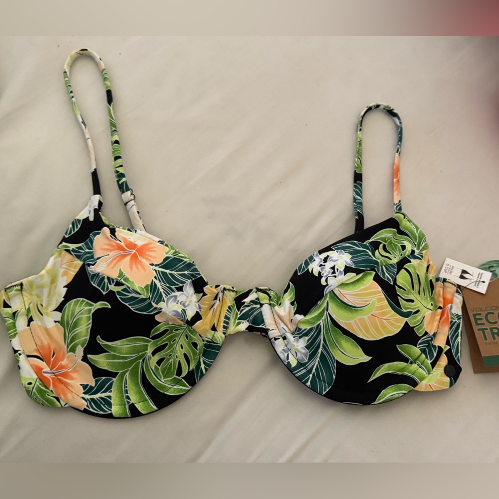 Volcom Black and Green Bikini Swimwear
